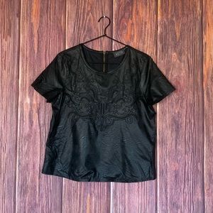 ASTR Faux Leather Top